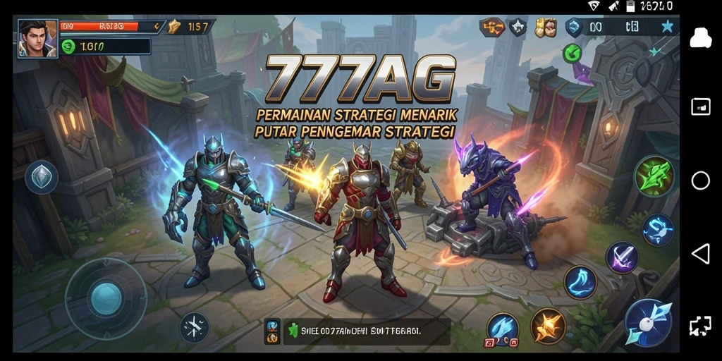 Tampilan seru dari gameplay strategi di 777AG.