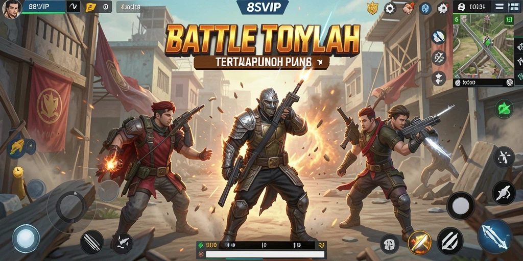 Screenshot gameplay 8SVIP menampilkan aksi pertarungan yang mendebarkan.