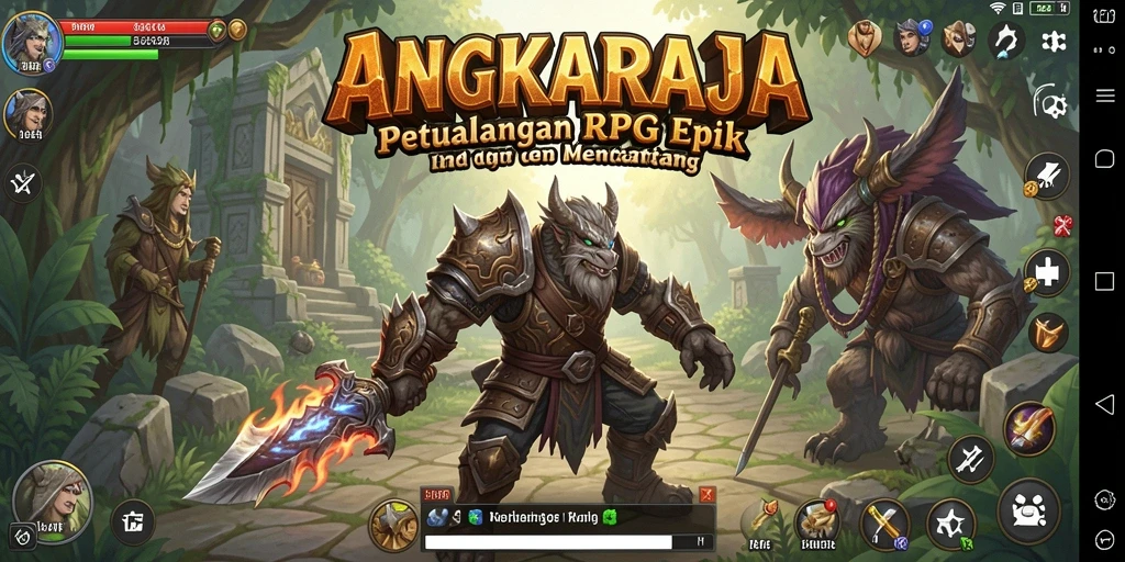 Tampilan gameplay angkaraja yang mendebarkan dan imersif.