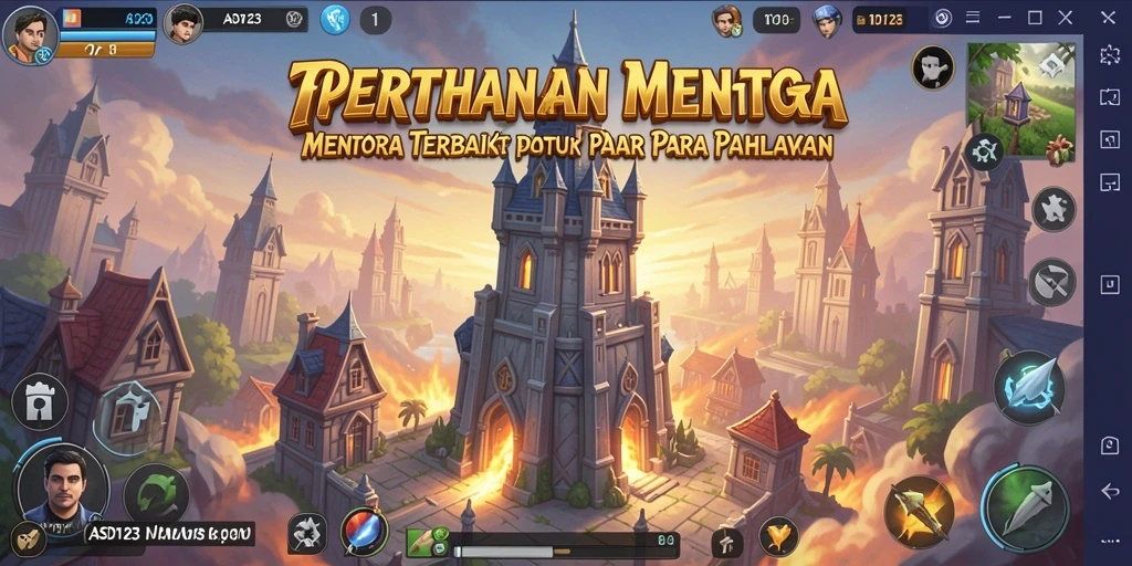 Tampilan menarik dari gameplay dalam Tower Defense yang menegangkan.