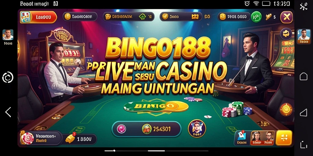Tampilan gameplay Live Casino yang seru dan interaktif dalam BINGO188.