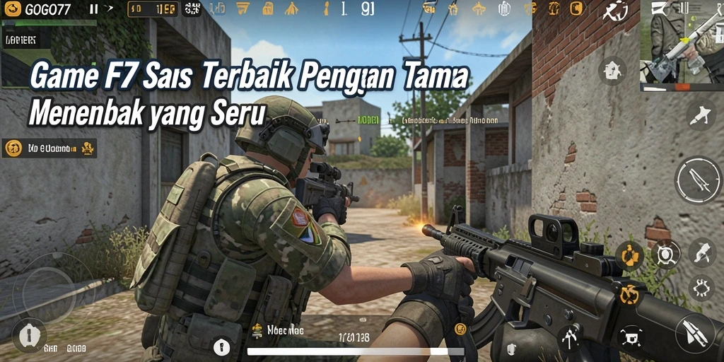 Screenshot gameplay GOGO77 menampilkan aksi mendebarkan dalam pertempuran FPS.