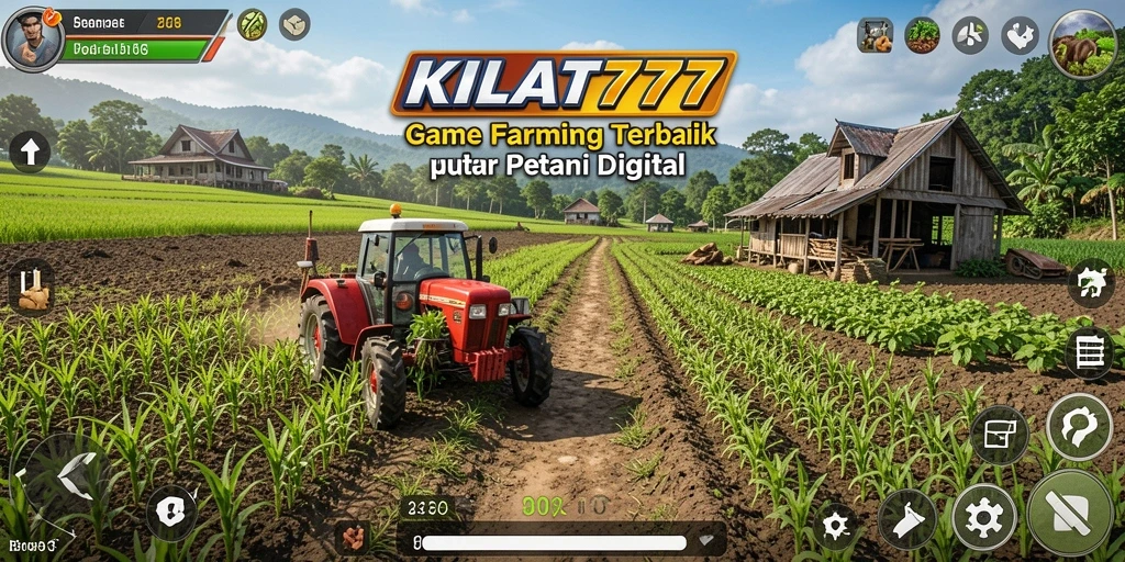 Screenshot gameplay KILAT777 menampilkan petani yang merawat tanamannya.