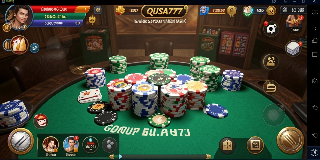 Tampilan gameplay QiuQiu yang menarik dan interaktif.