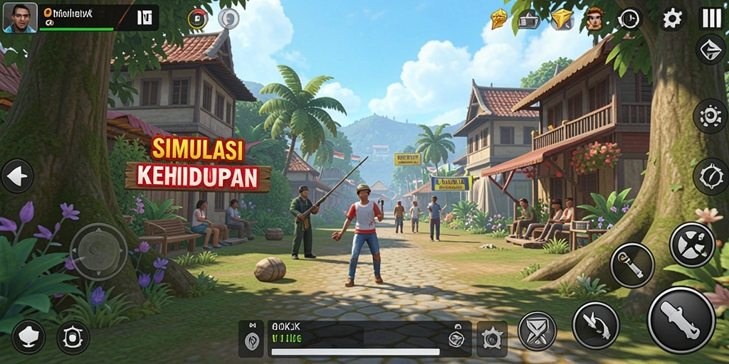 Tangkapan layar dari gameplay mendebarkan dalam OKJK.