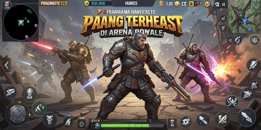 Tangkapan layar menampilkan pertempuran seru di arena Battle Royale.