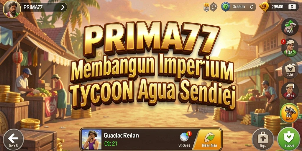 Tampilan gameplay menarik dari PRIMA77 dengan elemen Tycoon.