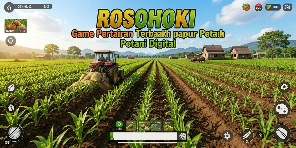Tampilan menarik dari gameplay <strong>ROSOHOKI</strong> saat mengelola pertanian.